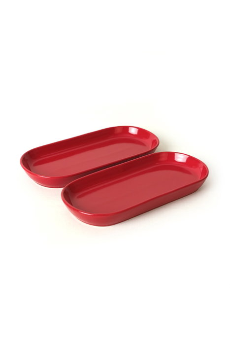 Hermia Juego de Fuentes de Cerámica Roja 26 cm (2 Piezas) lifeprint Hermia Juego de Fuentes de Cerámica Roja 26 cm (2 Piezas) lifeprint